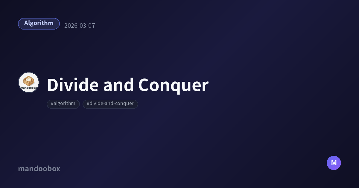 Divide and Conquer | mandoobox